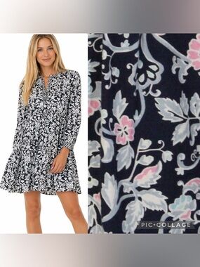 NWT J. Crew Women’s XS Long Sleeve Tiered Lined Floral Mini Dress